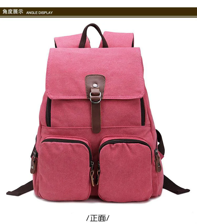 Shoulders rucksack large capacity computer bag Unisex fashion bag Canvas bag, student bag free shipping