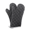 Fire-proof black cotton oven mitts