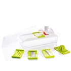 6 in1 Plastic Vegetable Slicer - Manual Orange Juicer - Mini Vegetable Shredder - Multi Kitchen Grater