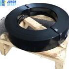 Blue and Black painted packing steel strapping/strip band with ribbon and oscillated