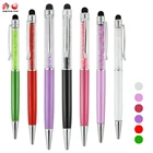 2018 High Quality 2 In 1 Capacitive Crystal Bling Stylus Pen