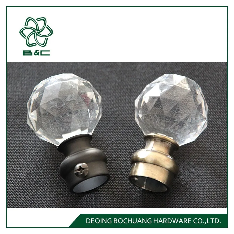 Wholesale High Quality Crystal Curtain Rod Pole Finials Buy