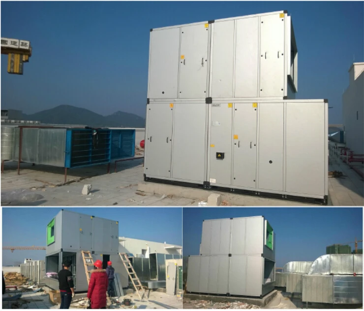 Enthalpy heat recovery wheel type fresh air handling unit FAHU for HVAC