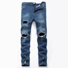 X84983B Wholesale China Denim Men Pants Ripped Jeans Mumbai