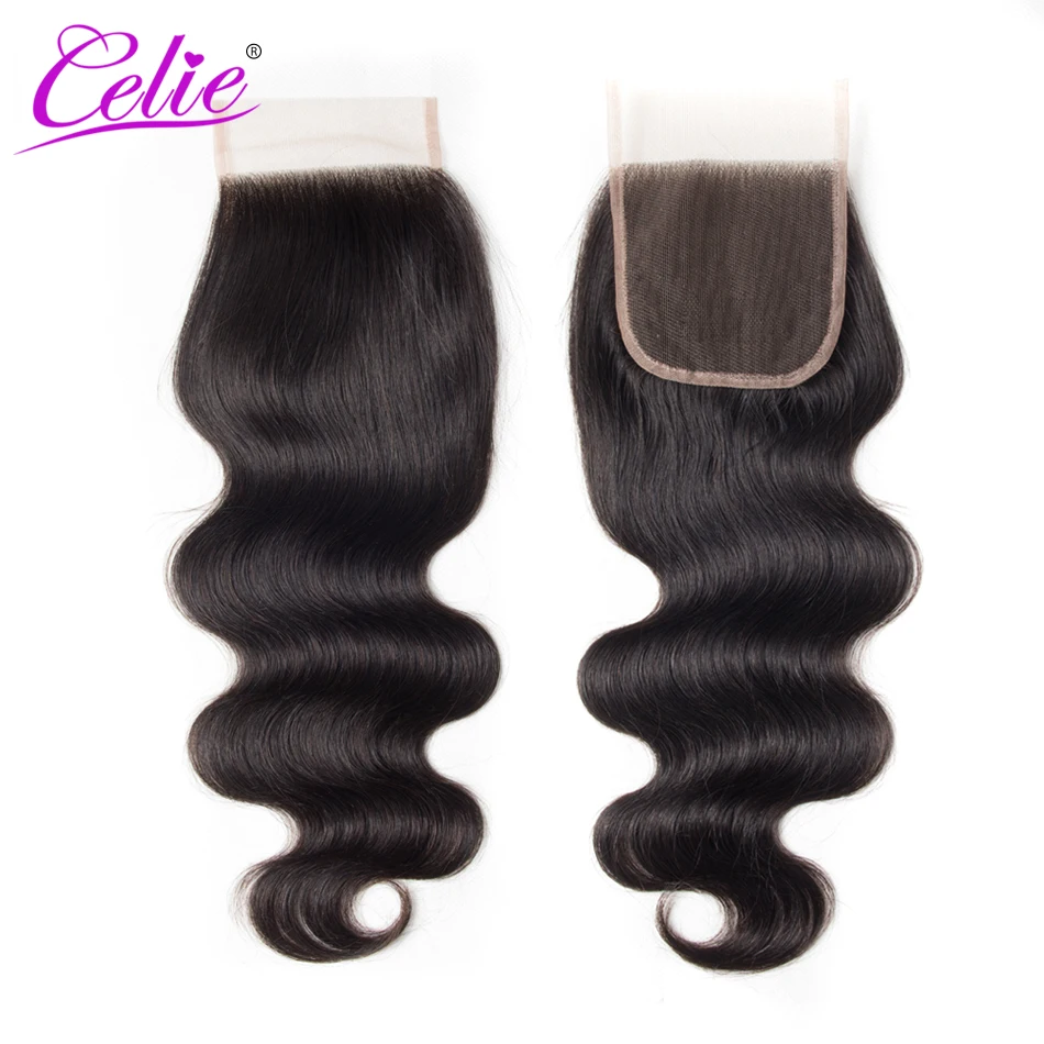 Celie-Hair-Brazilian-Body-Wave-Closure-Remy-Hair-Weave-4x4-Lace-Closure-Free-Part-Swiss-Lace