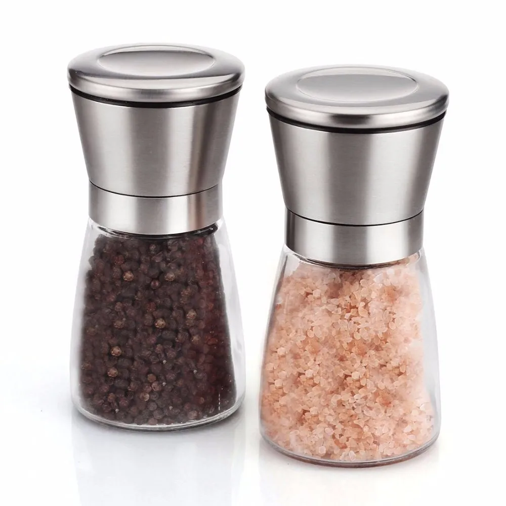 Amazon Hot Selling Salt And Pepper Grinder Set Spice Mills Stainless