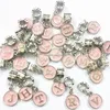 200pcs Mixed Pink Enamel Initial Letter A-Z Alphabet Charms Wholesale Cheap Price