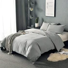 Normcore Super Soft Feels Like 1800 Series Egyptian Cotton 4pcs Silver Grey Color Comforter Cover Set