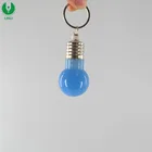 Custom Promotion Giveaway Mini Acrylic Bulb Shape Led Light Keychain