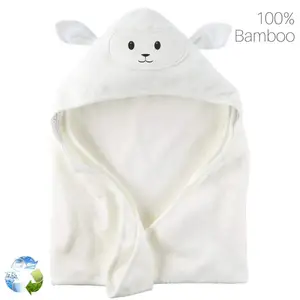 bamboo hooded baby towel for girls and boys