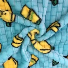Fabric polyester embossed style jacquard printed flannel fabric for blanket throw