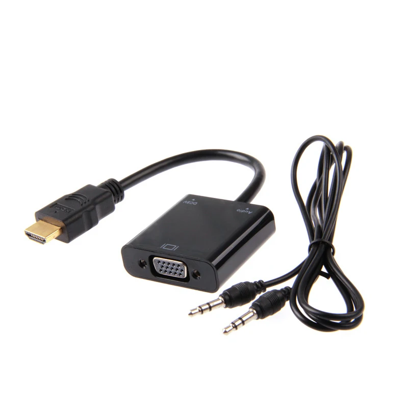 Factory 1080p HDMI to Vga with audio micro usb cable converter - ANKUX.COM