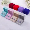 Wedding Jewellery Velvet Earrings Ring Storage Box Gift Packing Box For Jewelry Display Storage Foldable Case