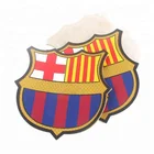 Design Custom Silicone Logo Mesh Fabric Heat Transfer Print Sticker Label for Soccer Football Club