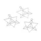 Merkaba Charm Stainless steel Merkabah Kabbalah Emblem Sulfur Sign Sigil Charm pendant 27x21mm