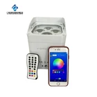 freedom par smart dj s4 uplight for wedding 4*18w RGBWA UV WIFI remote control wireless battery powered led uplight