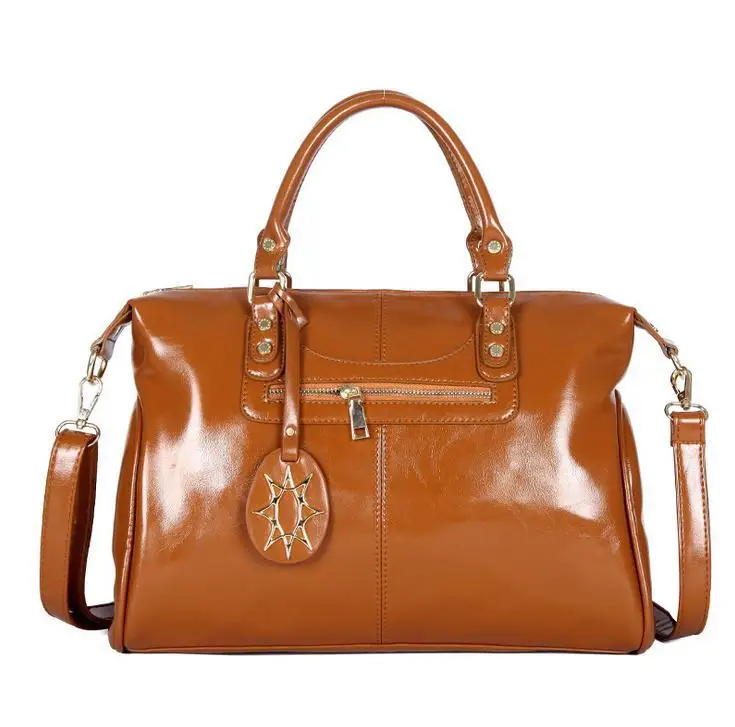 HOT Women Bag NEW 2015 Fashion Lady Bags Shoulder Bags100% Oil wax cowhide real Leather bag Free Shipping