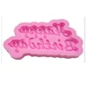 New Product English character happy birthday Cake Baking Liquid Silicone Mold Chocolate Sugar High Quality Silicone Tools