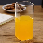 Square Straight Cylinder Glass Heat Resistant Single Layer Glass