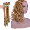 Women's 16-20inch Ombre Burg Spring Curly Hair Weaving Synthetic Hair Extensions Curl Weft