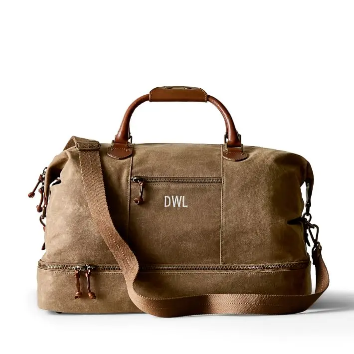 mens weekend bag shoe compartment