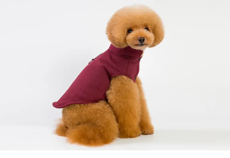 2020 Autumn And Winter New Pet Clothes Pet Sweater Dog Clothes Solid Color Pet Warm Vest Teddy Dog Clothes For Factory