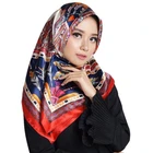 Wholesale Square Shape Printing Imitated Silk Scarf Women Hijab