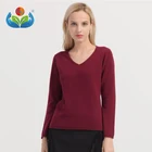 Autumn long sleeve pullover wholesale pure fine 100% cashmere women sweater
