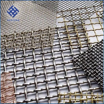 Direct factory Galvanized /stainless steel crimped wire mesh vibration screen / Sieving mesh