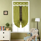 green natural breathable fabric roman blinds roman shades