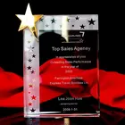 Creative design crystal award crystal pentagram trophy and crystal crafts