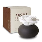 Antique Modern Glass Bottle And Decoration Ceramic Flower Perfume Diffuser Set
