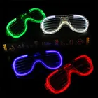 custom sticker neon color led sunglasses shutter shades