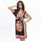 2018 Summer Fashion Style Short Kaftan Lace Dress