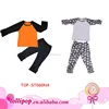 USA Apparel Children's Clothing Ruffle raglan Halloween Boutique football skeleton Jack Top & Icing Leggings Outfit Halloween