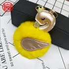 Cute high quality rabbit fur pom poms with good price for bags/beanie/ hat,toys and shoes.