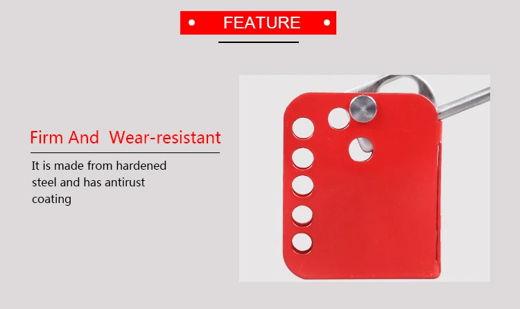 BOSHI High Quality 7 Holes Steel Material Shackles Lockout Tagout Hasp