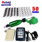 Solong tattoo machine gun Digital Tattoo Power Supply Foot Pedal Permanent Makeup Pen Kit