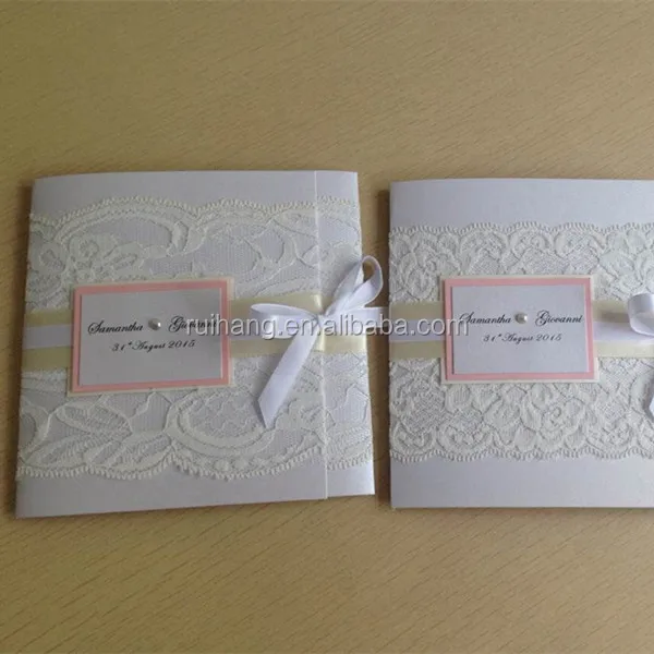 romantic lace wedding invitation cards