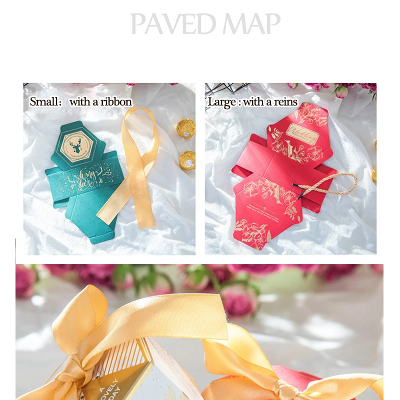 wholesale custom cardboard paper box candy box european hexagon