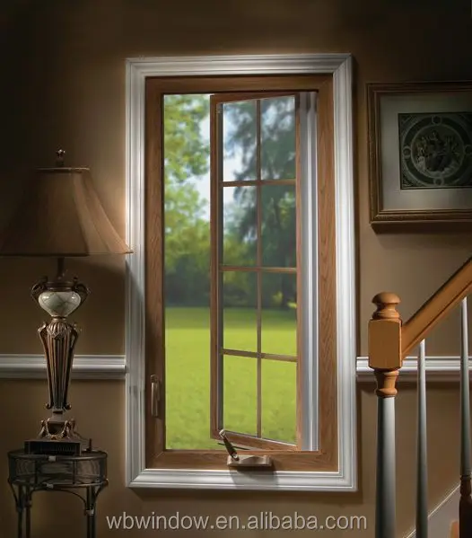 High class good quality American style hand crank vinyl/PVC windows