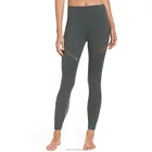 2018 new fashion high waist moto sport leggings with mesh design workout leggings