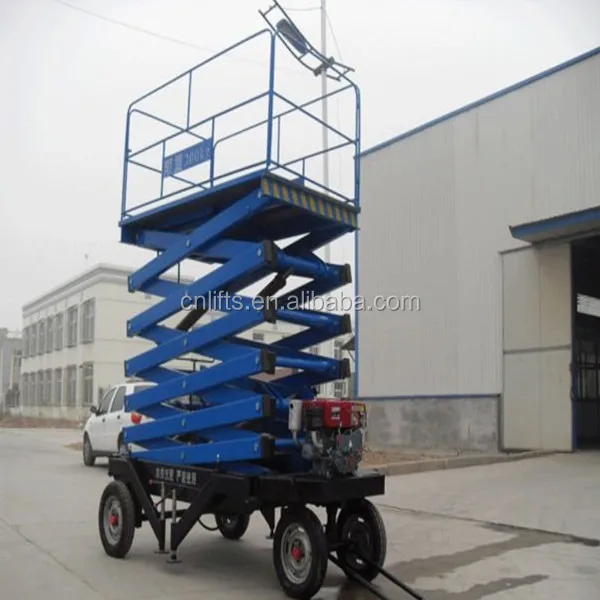 M Movable Scissor Lift Table Hydraulic Four Wheels Mobile Scissor