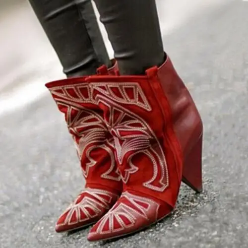 red cowboy booties