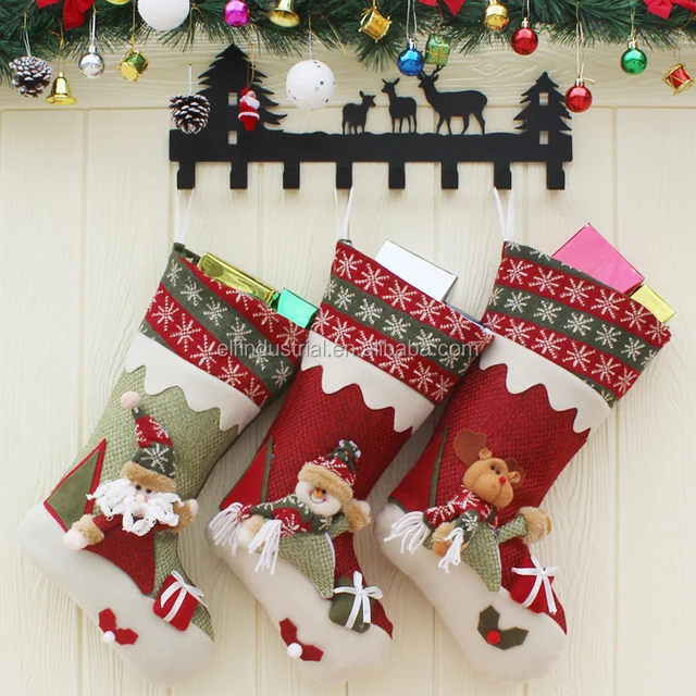 decorations child gift bag candy bags socks christmas tree
