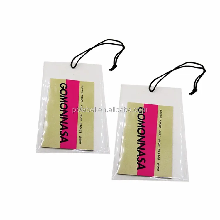 custom printing paper garment apparel string eyelets hang tags
