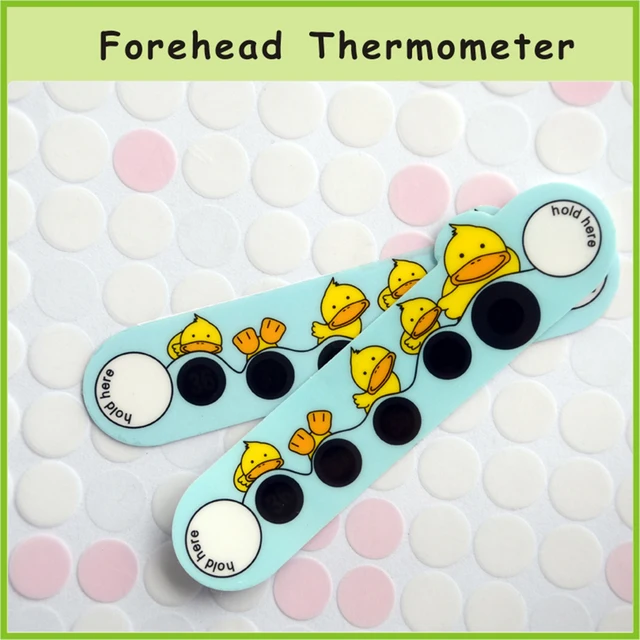 oem liquid crystal forehead fever thermometer strips,plastic