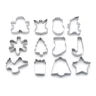 Christmas Food Grade Stainless Steel Christmas Set Mould Heart Shape Cookie Cutters for Kids