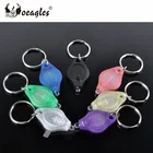 New Plastic Mini White Light LED Keychain Flashlight LED Keyring Torch with Insulation Sheet