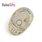 factory professional custom metal pin sheriff military badge with gold plating